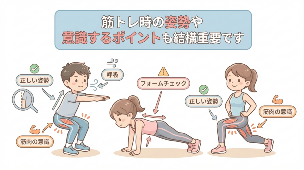筋トレのポーズ