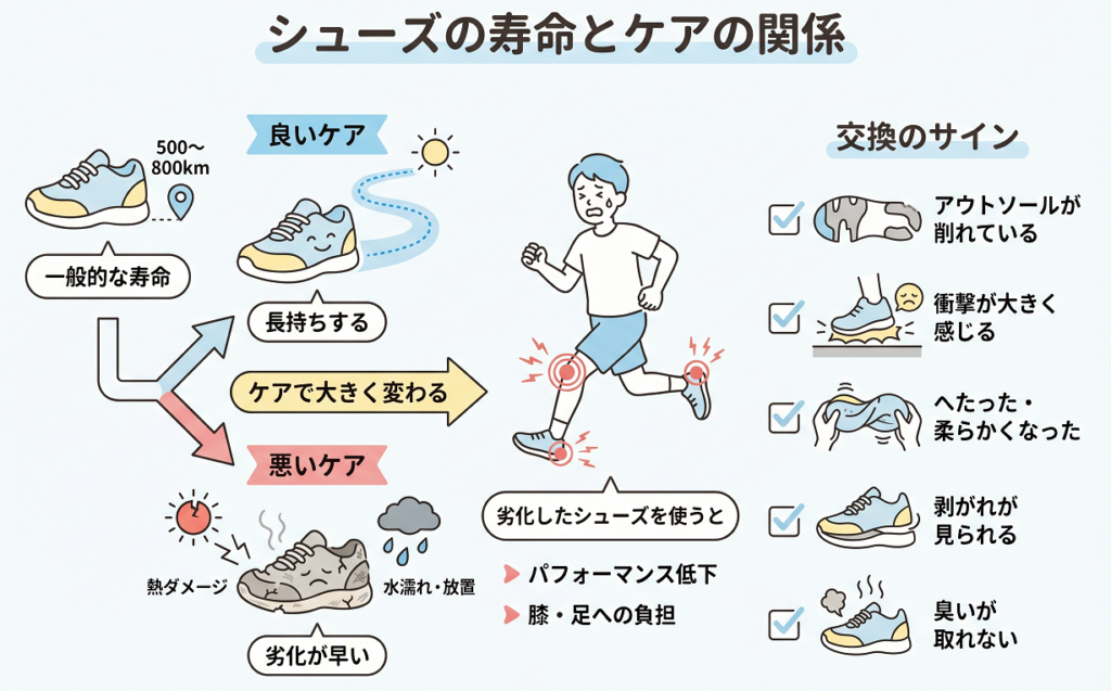 シューズの寿命とケアの関係