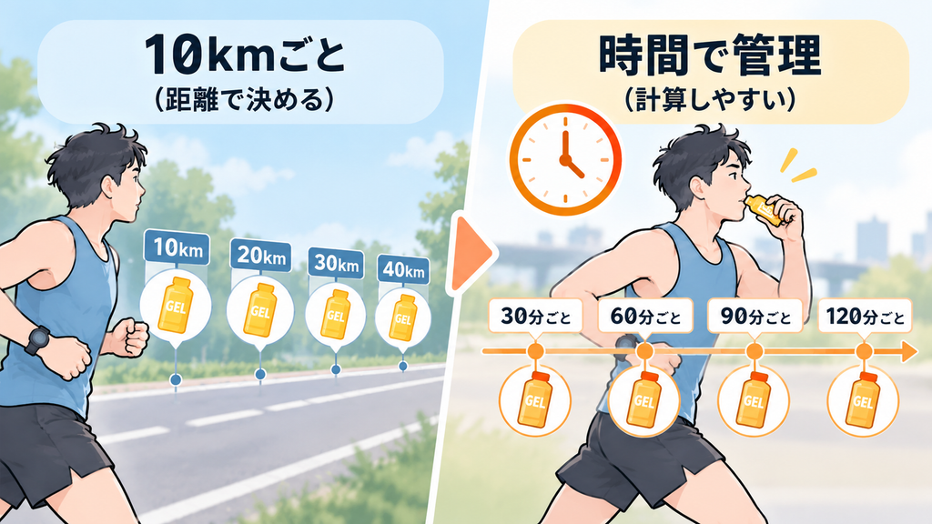 ジェルは時間で管理
