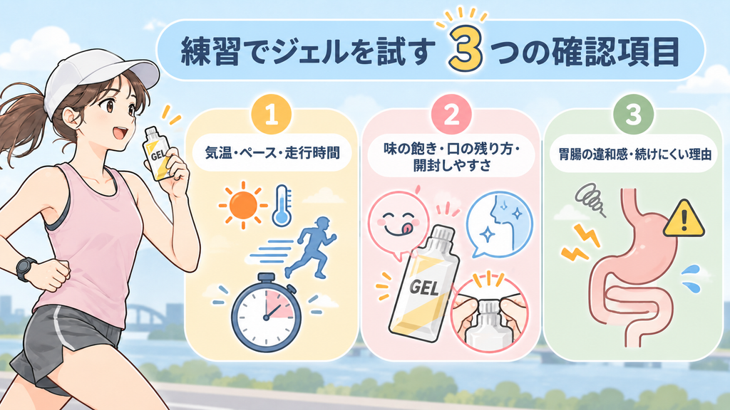ジェルの確認項目